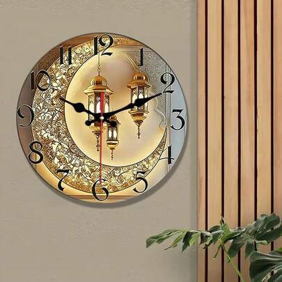 2D Flaches Design. 1 Stück beige & weiße hölzerne Autolenkrad Wanduhr, geeignet für Schlafzimmer, Wohnzimmer, Büro, Schule und Krankenhaus, ideales Geschenk für Thanksgiving und andere Anlässe