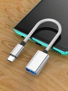 USB C To USB Adapter, Type-C To USB Adapter, USB C Male To USB A Female Adapter, USB 3.0 OTG Adapter Type-C To USB Adapter, Compatible With Laptops/Tablets/Smartphones With USB Type-C Port - Black - View 10