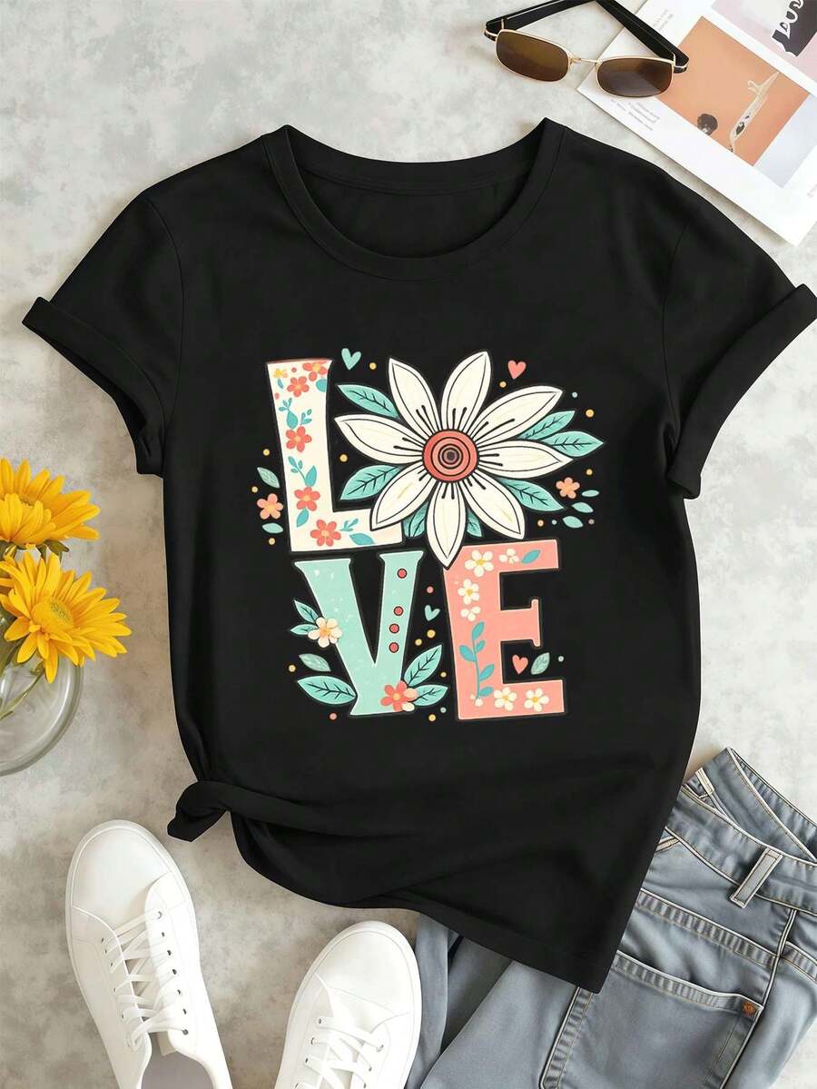Women T-Shirts - Black - View 1