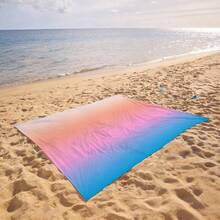 1 buah Tikar Pantai Bermotif Bohemian, Tikar Pantai Ekstra Besar, Ringan dan Tahan Lama. Ideal untuk Perjalanan, Berkemah, dan Piknik. Ukuran Ekstra Besar untuk Dewasa. Sangat Cocok untuk Pantai dan Petualangan Luar Ruangan. - gradien merah muda-ungu-biru - View 7