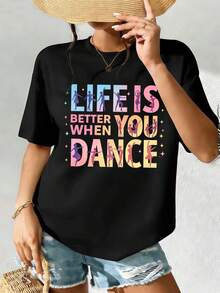 Women T-Shirts - Black - View 2