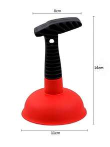 Dụng cụ thông tắc bồn rửa mini, tay cầm ngắn dễ sử dụng, công cụ thông tắc cống mạnh mẽ, thích hợp cho bồn rửa nhà bếp, vòi sen, cống thoát sàn phòng tắm, bồn tắm, màu đỏ. - B - Xem 9