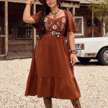 Women Long Dresses - 藏蓝色 - 查看 4