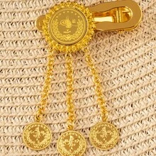 复古金色流苏发夹，创意新颖设计，适合新娘、婚礼、派对等场合。 - 均碼 - 查看 2