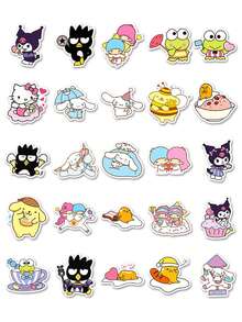 SANRIO 100张可爱的三丽鸥家族防水DIY家居装饰卡通贴纸 - 彩色 - 查看 4