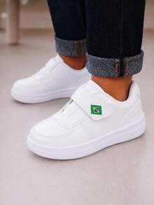 Tênis Infantil Meninos Casual Confortável Escolar Masculino Leve Macio Calce Fácil 20ao25 - Amarelo - Visão 4