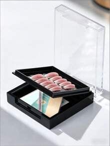 10/5/1pc-B Double-Layer Transparent Nail Art Display Box - A-PE Nail Art Storage Box Portable Dust-Proof Storage Box Lid, Suitable For Nail Tips And Nail Art Tools, Double-Layer Pressed Nail Art Sorting Box, Suitable For Vacation Beach, Bathroom, Bedroom And Other Places, Large Capacity, Essential For Makeup Bag, Essential For Travel - Multicolor - View 7