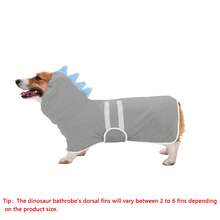 1 pieza Bata de baño con diseño de dinosaurio lindo para mascotas, de secado rápido y súper absorbente, disponible en múltiples tallas para perros pequeños, medianos y grandes, con correa ajustable, apta para uso diario en el hogar, disponible en varios colores - Multicolor - Ver 24