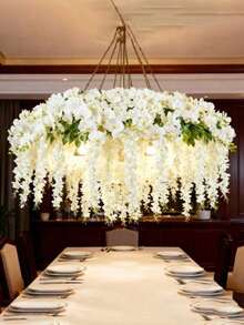 1Bundles Of Realistic Artificial Flowers For DIY Decoration, UV Resistant Bouquets, Fake Plants For Home Hallway Garden, Yard, Dining Table, Living Room, Wedding Party Event Decoration, Artificial Decorative Simulation Plants Flowers, Valentine's Day Spring, Fake Plants, Artificial Vine Flowers, Wall Hanging Artificial Vine Plants, Fake Flowers, Wedding Party Decorations Fake Plants, Valentine's Day - Multicolor - View 6