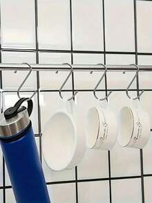 Móc treo tường hình chữ S bằng thép không gỉ, móc chữ S đa năng dùng để treo quần áo, mũ, thịt, xúc xích, nhà bếp, phòng tắm, không cần khoan. - nhiều màu - Xem 8