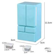 1pc Mini Fridge Model Room Decor, Miniature Scene Fridge Decoration. No Power Needed, Suitable For 14 Years Old And Above - One Size - View 8