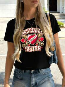 Dam-T-shirts - Svart - Visa 2
