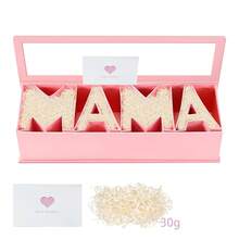 MAMA 鲜花空盒 母亲节 “MAMA”字母花卉可填充盒 带盖空纸板礼品盒 适用于婚礼、生日、母亲节包装 - 查看 2
