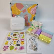 Máy in mini không dây cầm tay, máy in nhãn nhiệt kèm 9 cuộn giấy, hoàn hảo cho ghi chú, nhật ký, ảnh, nhãn khóa học, danh sách việc cần làm, sử dụng tại nhà, văn phòng, DIY và học tập. - Nhiều màu - Xem 3