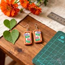 Cortadores de arcilla polimérica - Cortadores de arcilla mini para hacer aretes de arcilla polimérica, cortadores de arcilla micro con diseños de flores, hojas y mariposas, cortadores de arcilla para joyería de arcilla polimérica - Colores Pastel - Ver 8