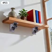 SanBouSi For Table Workbench, Sleeping Platform 4 Pcs Folding Brakcet 0°-90° Table Foldable Hinge Self Lock Extension Support - 4PCS - View 9