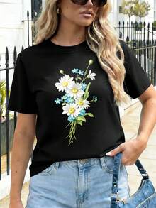 Women T-Shirts - Black - View 1