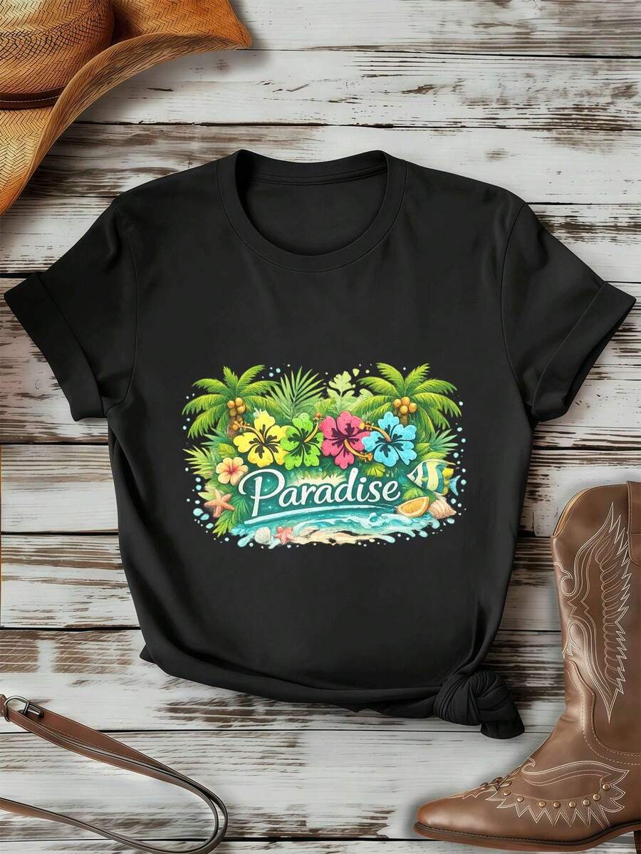 Women T-Shirts - Black - View 1
