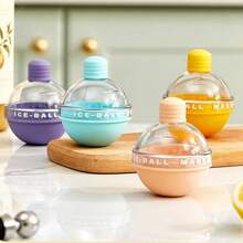Portable Ice Cube Water Bottle, 2-In-1 Press-Style Ice Cube Water Bottle, DIY Water-Filling Press Mold, Ice Cube Mold, Ice Tray/Ice Ball Mold, Ice Ball Maker, Large Capacity Ice Storage Box, Large Capacity Water Bottle. Suitable For Summer And Home Refrigerator, Can Store Beverages And Ice Cubes Simultaneously. - Multicolor - View 2