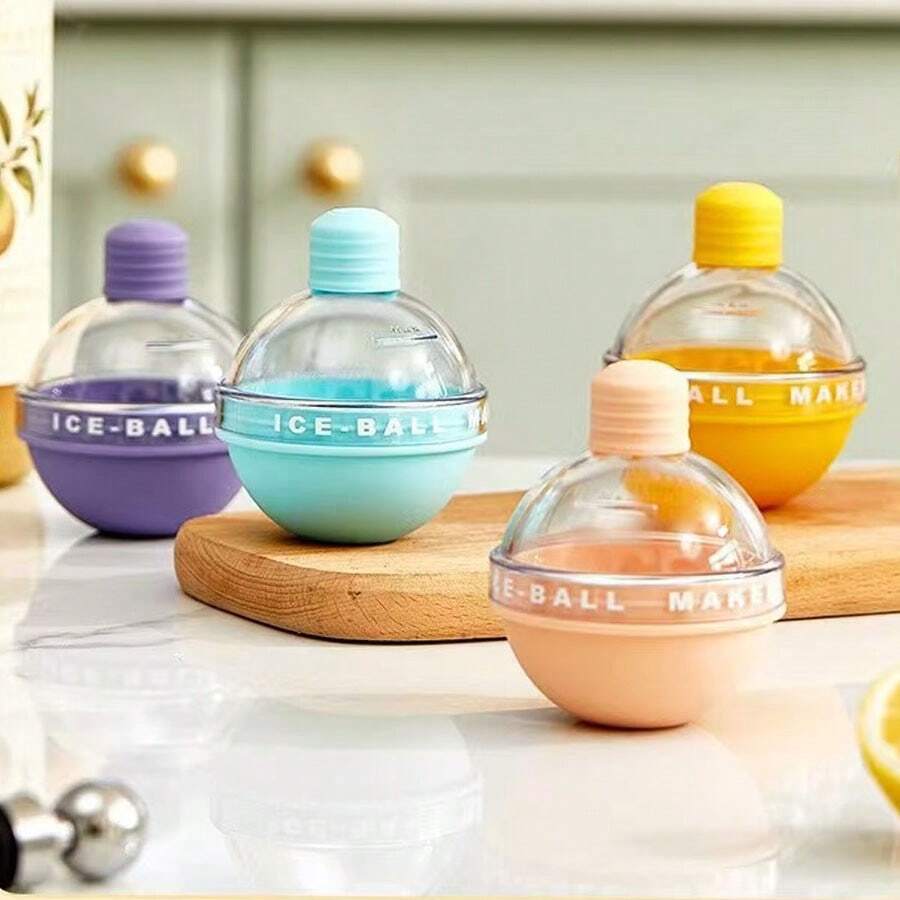 Portable Ice Cube Water Bottle, 2-In-1 Press-Style Ice Cube Water Bottle, DIY Water-Filling Press Mold, Ice Cube Mold, Ice Tray/Ice Ball Mold, Ice Ball Maker, Large Capacity Ice Storage Box, Large Capacity Water Bottle. Suitable For Summer And Home Refrigerator, Can Store Beverages And Ice Cubes Simultaneously.