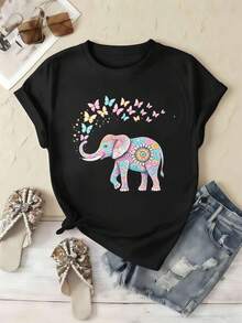 Women T-Shirts - Black - View 2