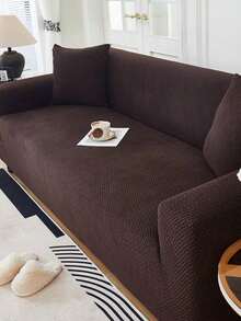1PC Jacquard Sofa Cover, Living Room Short Plush Sofa Cover, Elastic Sofa Cover Thicken Anti-Slip Sofa Slipcovers For Living Room Bedroom Outdoor Sofa Protection Pet Stain Prevention 4-Season Sofa Seat Cushion Cover For L-Shaped Single Seat Recliner And 1/2/3/4 Seater Sofas Detachable And Machine Washable Sofa Cover - Wine Red a - View 16