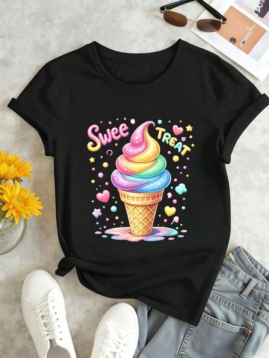 Women T-Shirts - Black - View 1