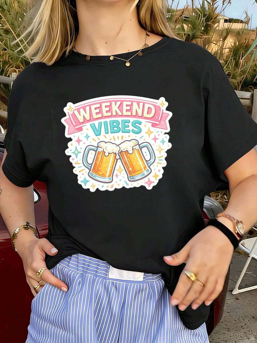 Women T-Shirts - Black - View 1