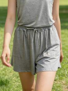 Women Shorts - Light Grey - View 3