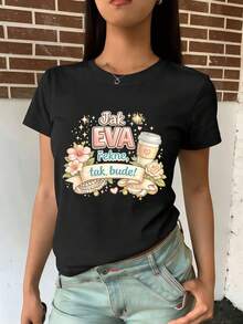 Dam-T-shirts - Svart - Visa 2