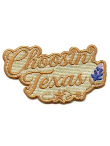 1 miếng vá thêu hình ca sĩ nhạc đồng quê Choosin Texas Bluebonnet, có thể ủi lên. - Nhiều màu - Xem 1