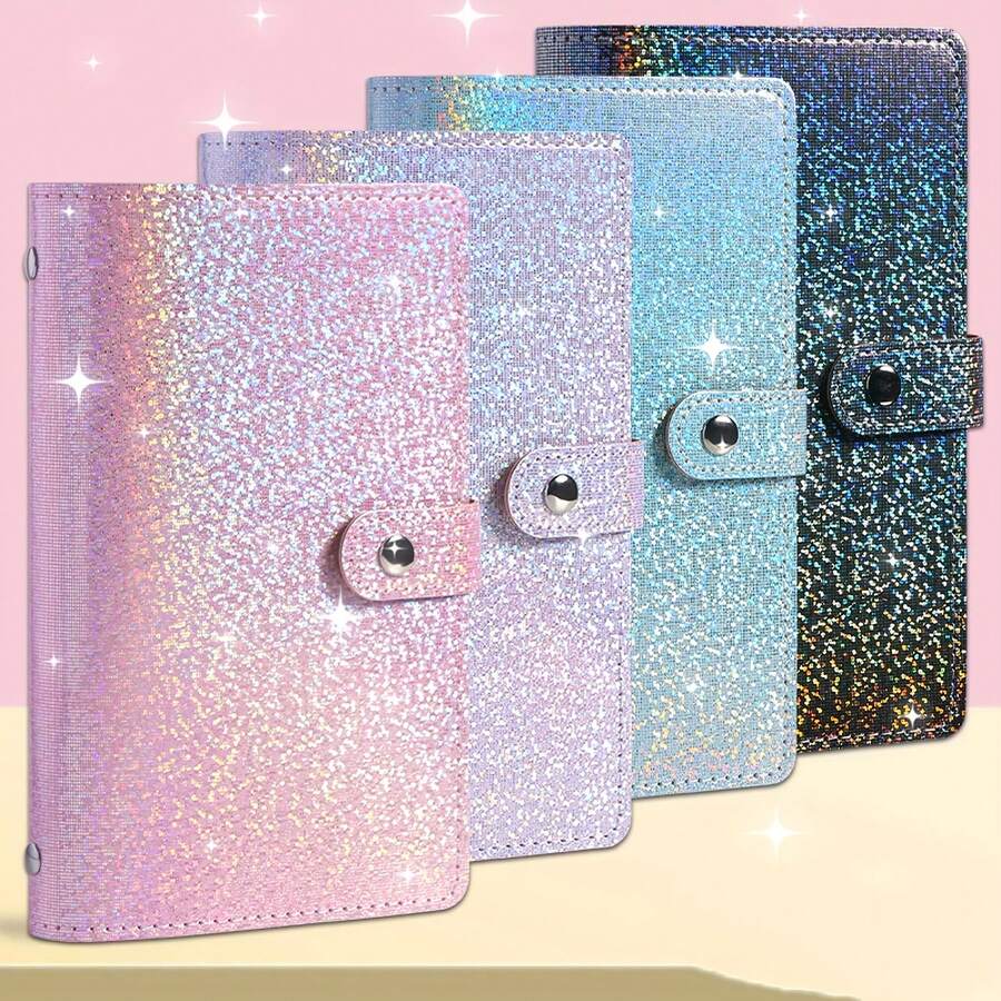 1pc A6 Colorful Money Organizer, Made Of Premium PU Leather, Built-In 50 Inner Pages, Can Hold 100 Banknotes, Waterproof And Stain-Resistant, Vibrant Color, Snap Button Design, Can Store Cash, Photos, Stamps And Bank Cards,Back To School