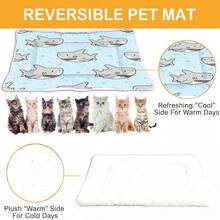 1 buah Alas Kasur Hewan Peliharaan Lembut, Desain Hiu Kartun, Alas Kandang Anjing yang Dapat Dicuci, Cocok untuk Anjing Kecil/Sedang/Besar, Bantal Kandang Anjing Bolak-balik, Alas Kasur Kucing, 4 Musim - MultiWarna - View 4