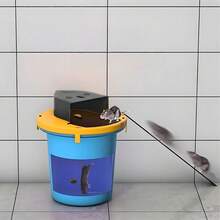 Flip-Top Automatic Reset Mouse Trap, PET Material Reusable Mouse Cage With Lid, Durable And Sturdy, Fits 5 Gallon Bucket, Home Mouse Control Tool, Suitable For Indoor, Outdoor, Yard, Warehouse, Kitchen, Efficient Rodent Control, Practical Home Essential - Flip-top Mousetrap - View 2