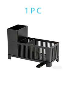 2 piezas/1 pieza Estante organizador de fregadero de acero inoxidable + Soporte para paño de cocina, diseño de múltiples compartimentos con divisores ajustables para almacenar cepillos de limpieza, esponjas, botellas de detergente y utensilios de cocina pequeños. Diseño de instalación y drenaje fácil que ayuda a mantener el mostrador ordenado, solución de almacenamiento práctica para accesorios y decoración de cocina. Gran regalo para el Día del Padre, Día del Maestro/Navidad, esencial para viajes. - A - Ver 12