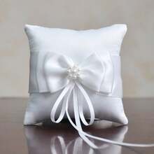 1pc Wedding Ring Pillow, Lace Fairy Ring Pillow Suitable For Wedding Ceremony And Party - A - View 4