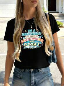 Women T-Shirts - Black - View 2