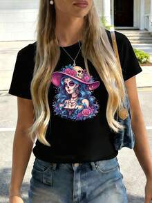 Women T-Shirts - Black - View 2