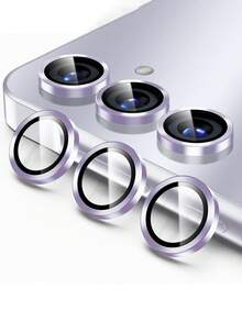 合金钢化玻璃镜头膜 1 片装 相机镜头保护膜 兼容三星 Galaxy S26 Ultra，独立金属环钢化玻璃相机盖，适用于 Galaxy S25 Ultra/S26 Plus/S26/S25/S25 Plus/S24 Ultra/S24/S24 Plus/S23 Ultra/S23/S23 Plus，防刮花，手机配件，兼容手机壳，春季礼物 生日 周年纪念 - 紫色 - 查看 2