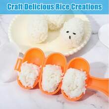 1pc Rice Ball Maker With Spoon, Kitchen Rice Mold, Interesting Shaking Design, Rice Feeding And Eating Tool - Multicolor - View 7