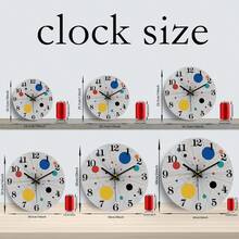 10-16 Inch Colorful Polka Dot Wooden Wall Clock, Battery Operated Silent Non-Ticking Clock For Living Room, Bedroom, Office, (Batteries Not Included), Suitable For Mother's Day, Easter, April Fool's Day - JC0065 - View 4