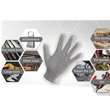 5-Level Cut Resistant Touchscreen Gloves, Pineapple Pattern Full Finger Cut Resistant Gloves, Outdoor Camping Protective Equipment - Multicolor - View 8
