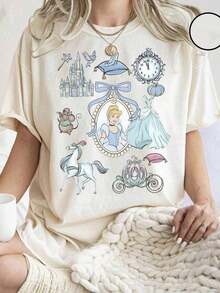 Disney Cartoon Cartoon Character Collage Printed T-Shirt, Suitable For Daily Wear, Easy To Wear In Summer, Micro-Elastic, Soft Round Neck Casual Daily Shirt, Round Neck Summer Sweatshirt, Both Men And Women, Loose Version, Holiday Gift.--Disneys Disneyland Paris The Magic Kingdom Disneyesque The House Of Mouse Mickey Mouse Empire Modest Summer Outfits Take That T Shirt Summer Coord Tops For Women Summer Summer Clothes Women Summer Clothes Summer Tops Summer Tops Women Summer Co Ord Summer Top Summer Outfits White Top Black Top Holiday Outfits For Women  Tops For Women Summer Holiday Gifts Valentine's Day Gifts Earth Day Gifts Oktoberfest Gifts Summer Bank Holiday Gifts - trắng - Xem 1