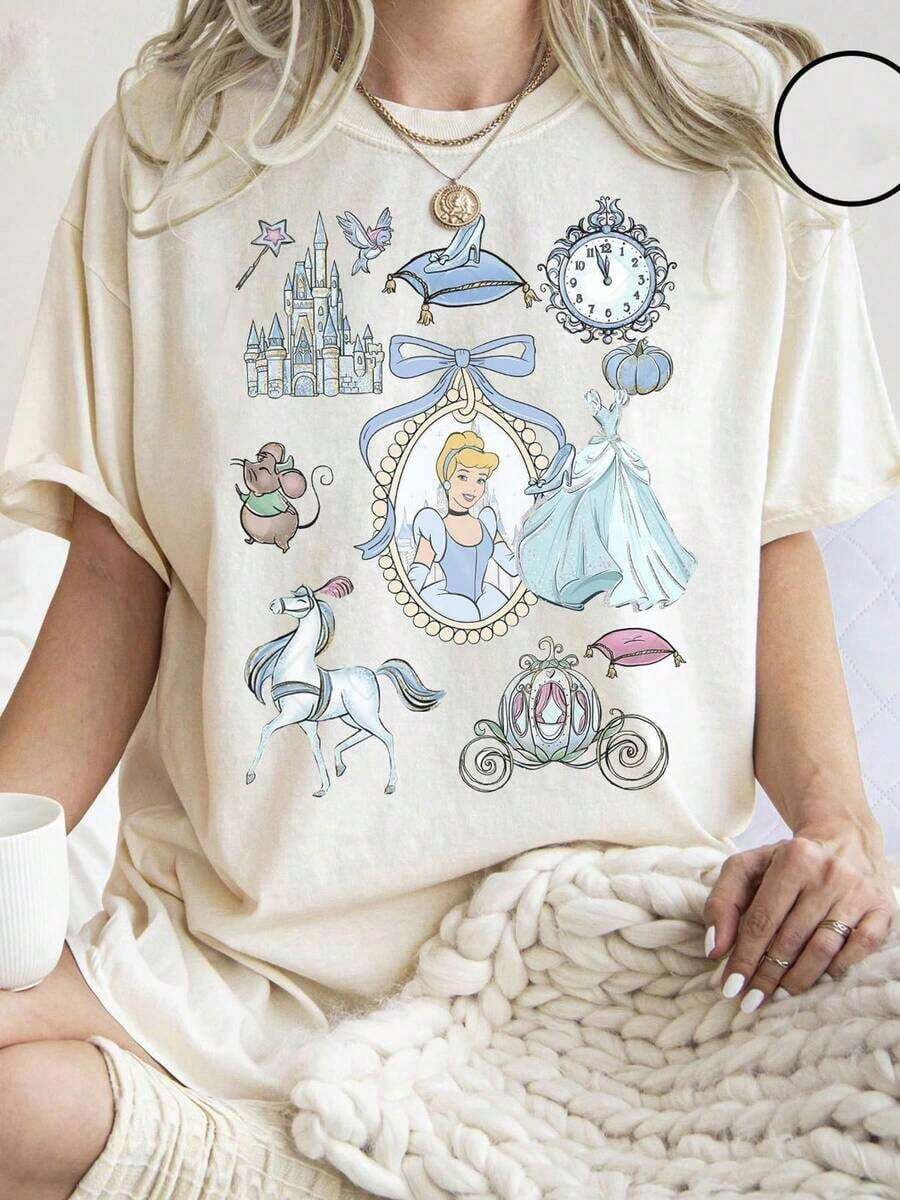 Disney Cartoon Cartoon Character Collage Printed T-Shirt, Suitable For Daily Wear, Easy To Wear In Summer, Micro-Elastic, Soft Round Neck Casual Daily Shirt, Round Neck Summer Sweatshirt, Both Men And Women, Loose Version, Holiday Gift.--Disneys Disneyland Paris The Magic Kingdom Disneyesque The House Of Mouse Mickey Mouse Empire Modest Summer Outfits Take That T Shirt Summer Coord Tops For Women Summer Summer Clothes Women Summer Clothes Summer Tops Summer Tops Women Summer Co Ord Summer Top Summer Outfits White Top Black Top Holiday Outfits For Women Tops For Women Summer Holiday Gifts Valentine's Day Gifts Earth Day Gifts Oktoberfest Gifts Summer Bank Holiday Gifts - trắng - Xem 1