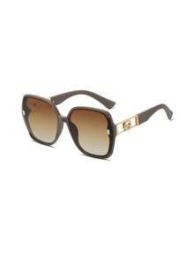 1pc Women's Oversized Frame Sunglasses, Suitable For Beach, Commute, And Daily Wear, Face-Flattering, Elegant, Versatile - Multicolor - View 11