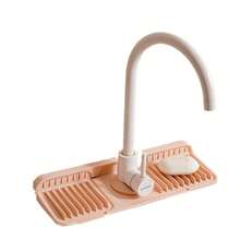 Morandi Design Faucet Drain Mat, Splash-Resistant Silicone, Multipurpose For Kitchen And Bathroom Countertops - Gris1 - View 4
