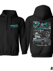 [Fall Outfits]FSD Cummins Hoodie – Turbo  Truck Graphic, Street Style For Dodge Ram Fans, FSD16 Performance, Gift For Women, Unisex Fit,  Truck App - Black - View 1