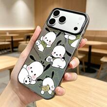 Sanrio Pompompurin Minimalist Collegiate Stylish Cute Cartoon Phone Case Suitable Compatible With Apple IPhone 17 Pro, Air, 12 Pro, 14 Pro Max, 16 Pro Max, 17, 16 Plus, 15 Pro Max, 16, 14 Plus, 15 Pro, 14, 13 Pro Max, 17 Air, 12, 11 - Black - View 3