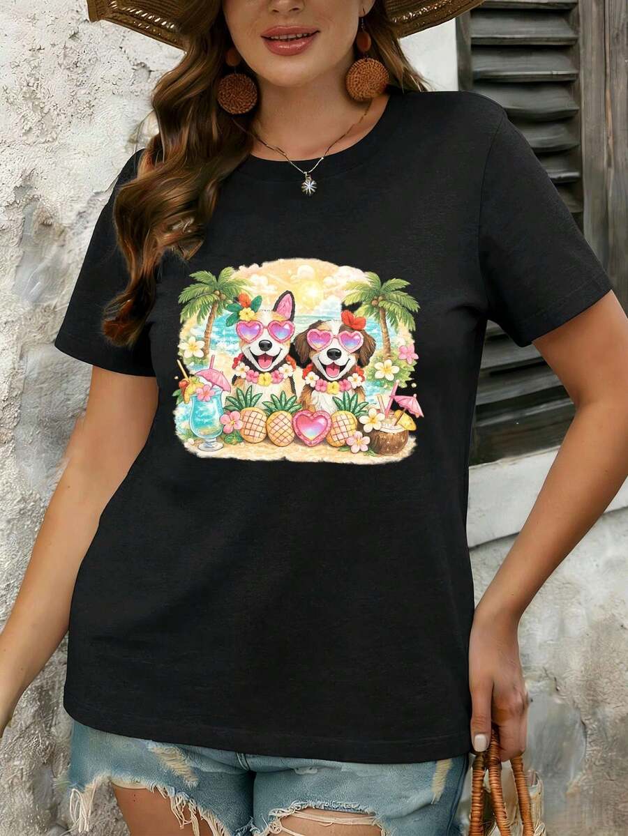 Women T-Shirts - Black - View 1