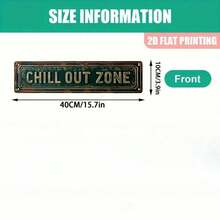 CHILL OUT ZONE' Sign - 15.7" X 3.9" - Vintage Novelty Wall Hanging Decor For Home, Room, Bathroom, Bar, Cafe, Garage, Farmhouse, Porch, Outdoor - Multipurpose English Language Yard Sign,Home Decor ,Room Decor,Wall Decor Gifts Birthday Graduation- Metal Wall Art, Tin Signs, Vintage Metal Signs, Retro Wall Decor, Rustic Metal Art, Cool Metal Signs, Man Cave Decor, Garage Signs, Classic Metal Art, Unique Wall Art , Room Decor, Bathroom Deccor, Posters,  Mother's Day, Father's Day, Children's Day, 250th, World Cup - Nhiều màu - Xem 4